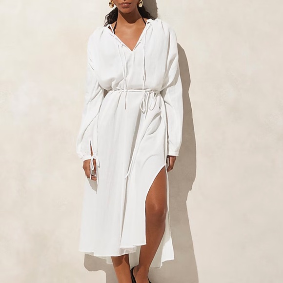 J. Crew Other - J.Crew | Airy Gauze Tunic White Swim Cover-Up Dress | White | Size M